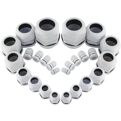 Hzomif IP68 Waterproof Cable Gland PG7-PG36 100pcs Nylon Connector Joint(M40(22-32mm)) Hzomif IP68 Waterproof Cable Gland PG7-PG36 100pcs Nylon Connector Joint(M40(22-32mm))