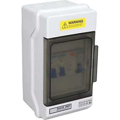 01 02 015 2 Way Circuit Breaker, Easy Installation Consumer Unit Circuits Breakers Panel IP66 for Workshops 01 02 015 2 Way Circuit Breaker, Easy Installation Consumer Unit Circuits Breakers Panel IP66 for Workshops