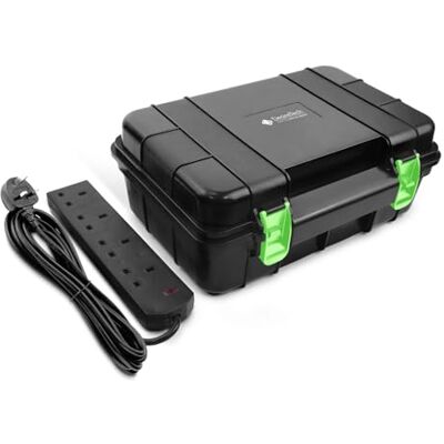 Desiretech Weatherproof Outdoor Electric Box with 4 Gang 10m Extension Lead – IP54 Rated, Heavy-Duty Power Supply for Garden Tools, Christmas Lights, and DIY Tasks Desiretech Weatherproof Outdoor Electric Box with 4 Gang 10m Extension Lead – IP54 Rated, Heavy-Duty Power Supply for Garden Tools, Christmas Lights, and DIY Tasks