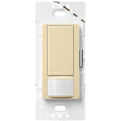 LUTRON Maestro Motion Sensor Light Switch for Bathroom, Garage, Laundry Room, and Closet, for Any Light Bulbs, Occupancy and Vacancy Sensor, Single-Pole Only, No Neutral Required, MS-OPS5M-IV, Ivory LUTRON Maestro Motion Sensor Light Switch for Bathroom, Garage, Laundry Room, and Closet, for Any Light Bulbs, Occupancy and Vacancy Sensor, Single-Pole Only, No Neutral Required, MS-OPS5M-IV, Ivory