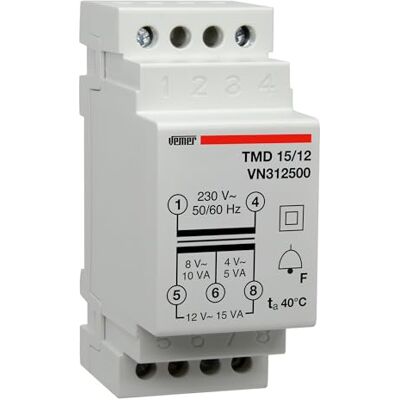 VEMER VN312500 Din bar Transformer for discontinuous Service, lightgrey VEMER VN312500 Din bar Transformer for discontinuous Service, lightgrey