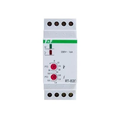 F&F RT-820 Temperature Regulator - 4-30°C - 16A - DIN Mount F&F RT-820 Temperature Regulator - 4-30°C - 16A - DIN Mount