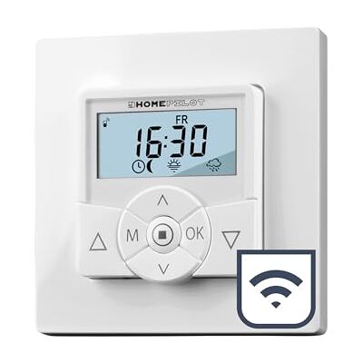 HOMEPILOT Zeitschaltuhr premium smart (weiß, für Rollladenmotoren, 2in1: Taster und Empfänger in einem Gerät) HOMEPILOT Zeitschaltuhr premium smart (weiß, für Rollladenmotoren, 2in1: Taster und Empfänger in einem Gerät)