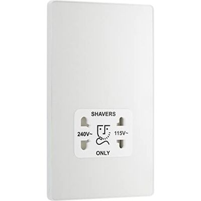 British General Bg Evolve Pcdcl20w Pearlescent White Shaver Socket - Dual Voltage 115/240V British General Bg Evolve Pcdcl20w Pearlescent White Shaver Socket - Dual Voltage 115/240V
