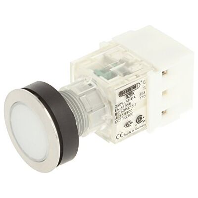 Schlegel 23.000.474 Push Button Stainless Steel, Push Button Cap, White, Push Contact Sensor, 2 N/O Contacts and Screw Connection Schlegel 23.000.474 Push Button Stainless Steel, Push Button Cap, White, Push Contact Sensor, 2 N/O Contacts and Screw Connection