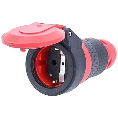 as - Schwabe as Schwabe SchukoUltra II 62243 Coupling with Voltage Display, Extremely Stable, for Commercial/Construction Sites/Outdoor Use for Connecting Cables up to 3x 2.5 mm², Red as - Schwabe as Schwabe SchukoUltra II 62243 Coupling with Voltage Display, Extremely Stable, for Commercial/Construction Sites/Outdoor Use for Connecting Cables up to 3x 2.5 mm², Red