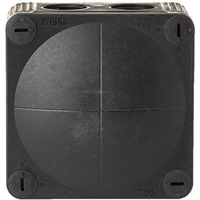 WISKA 308 Combi 85 X 85 X 51MM Outdoor Cameras Junction Box Waterproof IP66 Black WISKA 308 Combi 85 X 85 X 51MM Outdoor Cameras Junction Box Waterproof IP66 Black