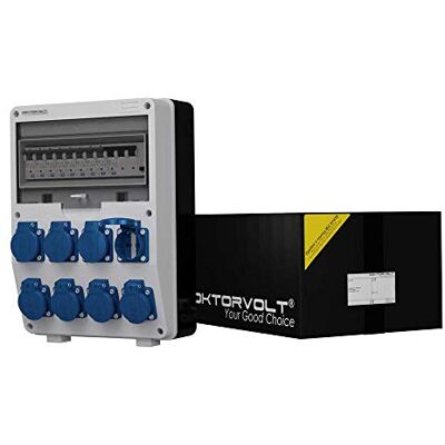 Zone Power Distributor IP54 TD-S/FI with 8 x 230 Mennekes Sockets Wall Distributor Power Distributor Construction Power Distributor Doctor Voltage Zone Power Distributor IP54 TD-S/FI with 8 x 230 Mennekes Sockets Wall Distributor Power Distributor Construction Power Distributor Doctor Voltage