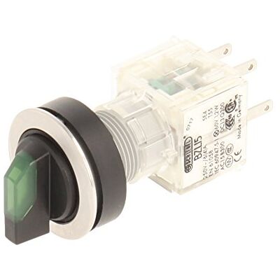 Schlegel Club 23.001.345 Light 2 Positions Selector Latching Stainless Steel Contact Button Sensor LED Lamp Holder t5,5 K 1 N/O Contact 24 V – Green (Pack of 2) Schlegel Club 23.001.345 Light 2 Positions Selector Latching Stainless Steel Contact Button Sensor LED Lamp Holder t5,5 K 1 N/O Contact 24 V – Green (Pack of 2)