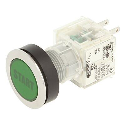 Schlegel 23.000.639 Push Button Stainless Steel, Green Button Cap, Name Plate Start, Push Contact Sensor 1 NO Contact Schlegel 23.000.639 Push Button Stainless Steel, Green Button Cap, Name Plate Start, Push Contact Sensor 1 NO Contact