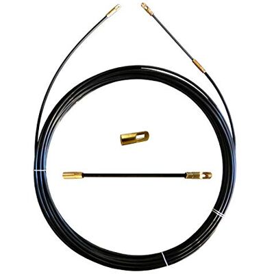 TECNID Perlon Cable Pulling fishtape, Black, Ø 4 mm, 15 Meters, with Interchangeable terminals TECNID Perlon Cable Pulling fishtape, Black, Ø 4 mm, 15 Meters, with Interchangeable terminals