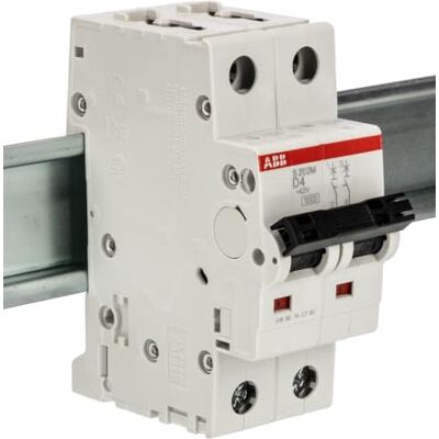 ABB S202M-D4 Miniature Circuit Breaker, 2 Pole, Type D, 10/15kA Breaking Capacity, 4 Amp Current (2CDS272001R0041) ABB S202M-D4 Miniature Circuit Breaker, 2 Pole, Type D, 10/15kA Breaking Capacity, 4 Amp Current (2CDS272001R0041)
