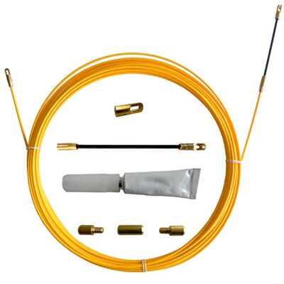 STAK Snake Cable Pulling fishtape in Fiberglass Ø3 mm, 30 Meters. with Repair Set STAK Snake Cable Pulling fishtape in Fiberglass Ø3 mm, 30 Meters. with Repair Set