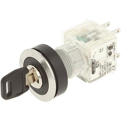 Schlegel 23.001.526 Key Switch Stainless Steel Locking 3 Positions 9-12 15 o'clock, Push Contact Sensor 2 N/O Contact Schlegel 23.001.526 Key Switch Stainless Steel Locking 3 Positions 9-12 15 o'clock, Push Contact Sensor 2 N/O Contact