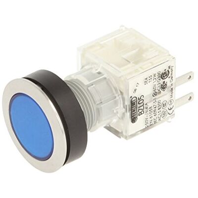 Schlegel 23.000.427 Push Button Silver-Coloured, Blue Button Cap, Illuminated Push Contact Transmitter, 1 Opener, 24 V LED Schlegel 23.000.427 Push Button Silver-Coloured, Blue Button Cap, Illuminated Push Contact Transmitter, 1 Opener, 24 V LED