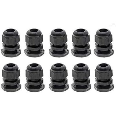K&M ® 10 X 25MM M25 Nylon Cable Gland Glands Compression FIT IP68 Rated Black K&M ® 10 X 25MM M25 Nylon Cable Gland Glands Compression FIT IP68 Rated Black