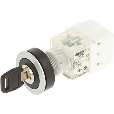 Schlegel 23.001.467 Key Switch Silver-Coloured, Locking, 3 Positions 9-12-15 o'clock, Push Contact Sensor 1 Opener/1 N/O Contact, Screw Connection Schlegel 23.001.467 Key Switch Silver-Coloured, Locking, 3 Positions 9-12-15 o'clock, Push Contact Sensor 1 Opener/1 N/O Contact, Screw Connection