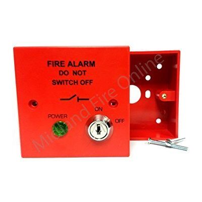 T2 Solutions Fire Alarm Spur 230V Mains Isolator Key Switch Fused to BS5839 Red by Midland Fire On-Line T2 Solutions Fire Alarm Spur 230V Mains Isolator Key Switch Fused to BS5839 Red by Midland Fire On-Line