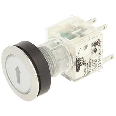 Schlegel 23.000.537 Push Button Stainless Steel, Clear Button Cap, Identification Plate Arrow, Push Contact Sensor 1 Opener/1 NO Contact Schlegel 23.000.537 Push Button Stainless Steel, Clear Button Cap, Identification Plate Arrow, Push Contact Sensor 1 Opener/1 NO Contact