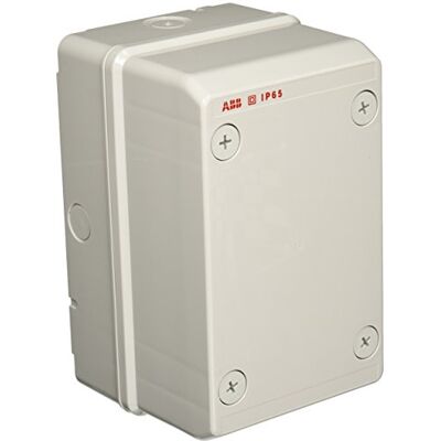 ABB IP65 Junction Box • Fully Dust Sealed Enclosure • Waterproof Electric Cable Connector Unit • Shockproof Adaptable Indoor/Outdoor Box • 140 x 220 x 140mm ABB IP65 Junction Box • Fully Dust Sealed Enclosure • Waterproof Electric Cable Connector Unit • Shockproof Adaptable Indoor/Outdoor Box • 140 x 220 x 140mm
