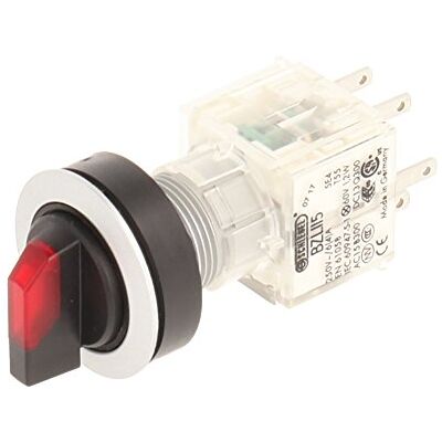 Schlegel Club 23.001.189 Light Switch, Latching, 2 Positions Momentary Contact Sensor LED Lamp Holder t5,5 K 2 normally open contacts 24 V, silver/red (Pack of 2) Schlegel Club 23.001.189 Light Switch, Latching, 2 Positions Momentary Contact Sensor LED Lamp Holder t5,5 K 2 normally open contacts 24 V, silver/red (Pack of 2)