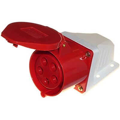Knightsbridge IN0020 Industrial Connectors IP44 Angled Surface Mount Socket 3P+N+E, 415V 32A Knightsbridge IN0020 Industrial Connectors IP44 Angled Surface Mount Socket 3P+N+E, 415V 32A
