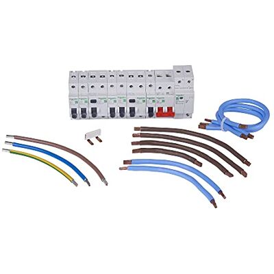 Schneider Electric Schneider EZ9 MCB CCU Kit 4 mcbs, 2 RCDs 100amp Schneider Electric Schneider EZ9 MCB CCU Kit 4 mcbs, 2 RCDs 100amp