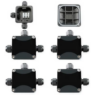 CESFONJER 4Pcs IP66 Waterproof Electrical Junction Box, 3 Way External Electrical Junction Box Outdoor Coupler PG11 Cable Gland 5-10mm. CESFONJER 4Pcs IP66 Waterproof Electrical Junction Box, 3 Way External Electrical Junction Box Outdoor Coupler PG11 Cable Gland 5-10mm.