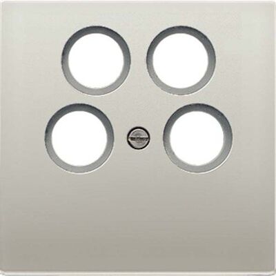 Jung Central Plate Sat/TV/Radio 4-Gang Aluminum LS AL 2990-4 SAT2 Jung Central Plate Sat/TV/Radio 4-Gang Aluminum LS AL 2990-4 SAT2