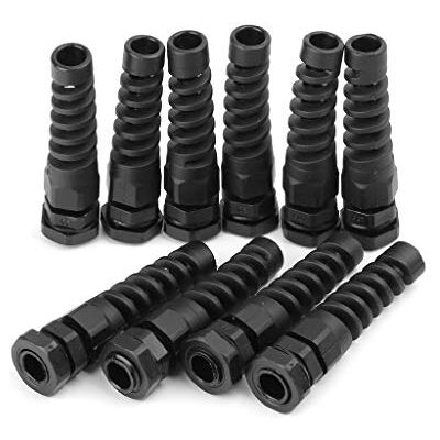 Buwei 10pcs Waterproof M12 PG7 Cable Connectors Spiral Strain Relief Protector Buwei 10pcs Waterproof M12 PG7 Cable Connectors Spiral Strain Relief Protector