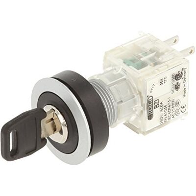 Schlegel 23.001.457 Key Switch Silver-Coloured, Buttoning, 2 Positions 12-13 o'clock, Push Contact Sensor, 1 N/O Contact Schlegel 23.001.457 Key Switch Silver-Coloured, Buttoning, 2 Positions 12-13 o'clock, Push Contact Sensor, 1 N/O Contact