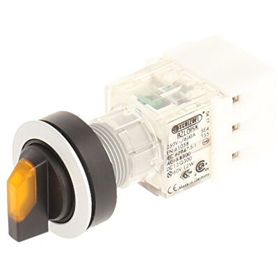 Schlegel Club 23.001.202 Light Switch, Latching, 3 Positions Momentary Contact Sensor LED Lamp Holder t5,5 K 1 Closer + 1 opener 24 V, SCREW, YELLOW/SILVER (Pack of 2) Schlegel Club 23.001.202 Light Switch, Latching, 3 Positions Momentary Contact Sensor LED Lamp Holder t5,5 K 1 Closer + 1 opener 24 V, SCREW, YELLOW/SILVER (Pack of 2)