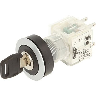 Schlegel 23.001.429 Locking Key Switch, 2 Positions, Push Contact Sensor, 1 N/O and 1 Opener, Metallic Schlegel 23.001.429 Locking Key Switch, 2 Positions, Push Contact Sensor, 1 N/O and 1 Opener, Metallic