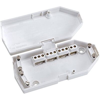 Hager 3 X Downlighter Junction Box, White, Plastic, Modern, Recessed Hager 3 X Downlighter Junction Box, White, Plastic, Modern, Recessed