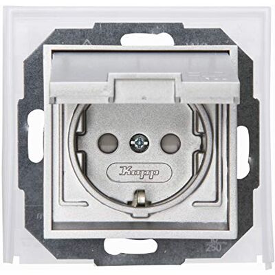 Kopp Athenis IP44 Waterproof Outlet with Flip Cover - Electrical Outlet Kopp Athenis IP44 Waterproof Outlet with Flip Cover - Electrical Outlet