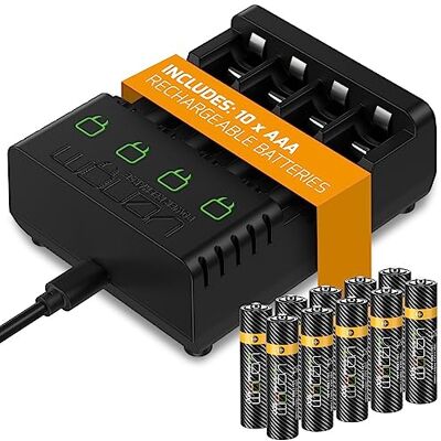 Venom Rechargeable Battery Charging Dock - AAA Batteries - Black Venom Rechargeable Battery Charging Dock - AAA Batteries - Black