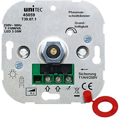 Unitec 45059 LED Dimmer - 110 W - Plastic - White Unitec 45059 LED Dimmer - 110 W - Plastic - White