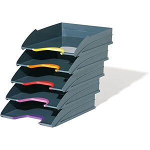 Durable VARICOLOR® Letter Tray A4 Set of 5 Stackable Colour Coded Letter Trays Perfect for Storing Documents and Paper Work Durable VARICOLOR® Letter Tray A4 Set of 5 Stackable Colour Coded Letter Trays Perfect for Storing Documents and Paper Work