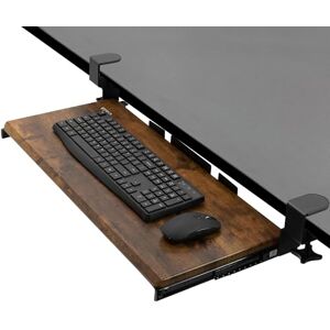 VIVO Clamp-on Computer Keyboard and Mouse Under Desk Mount Slider Tray, 27 (33 Including Clamps) x 11 inch Pull Out Platform Drawer, Rustic Vintage Brown Tray, Black Frame, MOUNT-KB05N VIVO Clamp-on Computer Keyboard and Mouse Under Desk Mount Slider Tray, 27 (33 Including Clamps) x 11 inch Pull Out Platform Drawer, Rustic Vintage Brown Tray, Black Frame, MOUNT-KB05N