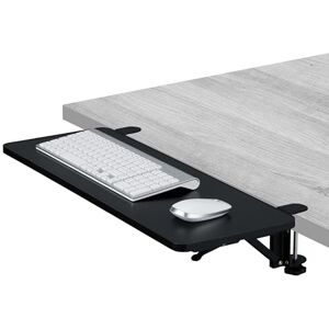 Relaxdays Desk Extension, 65 x 24 cm, Folding, with Clamps, Ergonomic Tabletop Extender, for Keyboard, Modern, Black Relaxdays Desk Extension, 65 x 24 cm, Folding, with Clamps, Ergonomic Tabletop Extender, for Keyboard, Modern, Black