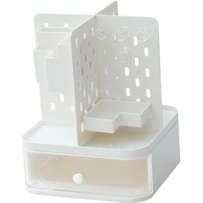 PIXZCSA Efficient Drawer Featured in Makeup Desktop Organizer Storing Supplies Arranged On Study Table Desk Organiser Stationery Storage Box With Drawer PIXZCSA Efficient Drawer Featured in Makeup Desktop Organizer Storing Supplies Arranged On Study Table Desk Organiser Stationery Storage Box With Drawer