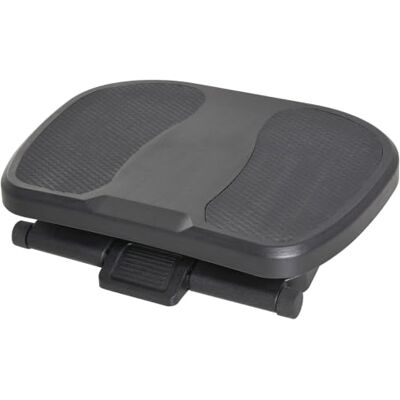 HOMCOM Footrest Adjustable Height & Angle 0-30 Degree Better Posture Black Under Desk, Office HOMCOM Footrest Adjustable Height & Angle 0-30 Degree Better Posture Black Under Desk, Office
