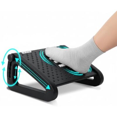 UMTA Ergonomic FootRest with Massage Rollers – Adjustable Under Desk Foot Support for Office & Home, Improves Posture & Circulation, Reduces Back, Leg & Foot Fatigue, Non-Slip, 6-Level Height & Tilt UMTA Ergonomic FootRest with Massage Rollers – Adjustable Under Desk Foot Support for Office & Home, Improves Posture & Circulation, Reduces Back, Leg & Foot Fatigue, Non-Slip, 6-Level Height & Tilt