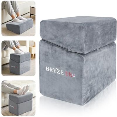 Bryze Adjustable Foot Rest Under Desk for Office, Ergonomic Memory Foam Foot Rest with 3 Height Settings, Washable Cover Desk Footrest for Home, Office & Travel (17 x 11 x 17in) Bryze Adjustable Foot Rest Under Desk for Office, Ergonomic Memory Foam Foot Rest with 3 Height Settings, Washable Cover Desk Footrest for Home, Office & Travel (17 x 11 x 17in)