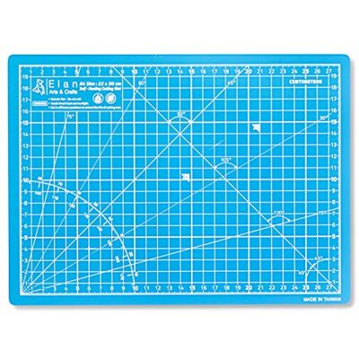 Elan Self Healing Cutting Mat A4 Blue, 5-Ply Craft Board 30x22 CM Blue Craft Mat with Metric Grid on Both Sides, Made with Recycled PVC, 3mm Thick, for Sewing, Quilting & Crafts Elan Self Healing Cutting Mat A4 Blue, 5-Ply Craft Board 30x22 CM Blue Craft Mat with Metric Grid on Both Sides, Made with Recycled PVC, 3mm Thick, for Sewing, Quilting & Crafts