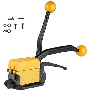 VEVOR 3-in-1 Steel Strapping Tool, 1/2"-3/4" Width, 3 Pcs, A3 Steel, Aluminum Alloy, Tensioner, Crimper, Cutter, Packaging Banding Machine VEVOR 3-in-1 Steel Strapping Tool, 1/2"-3/4" Width, 3 Pcs, A3 Steel, Aluminum Alloy, Tensioner, Crimper, Cutter, Packaging Banding Machine