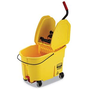 Rubbermaid Commercial Products Rubbermaid Commercial WaveBrake 2.0 44 QT Down-Press Mop Bucket and Wringer with Foot Drain, Yellow (FG757688YEL) Rubbermaid Commercial Products Rubbermaid Commercial WaveBrake 2.0 44 QT Down-Press Mop Bucket and Wringer with Foot Drain, Yellow (FG757688YEL)
