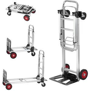 VEVOR 2-in-1 Folding Sack Truck, 113/181 kg Load Capacity, Transport Trolley, Aluminium Alloy & Carbon Steel Sack Truck, Platform Trolley for Loading & Transport Tasks Indoors and Outdoors VEVOR 2-in-1 Folding Sack Truck, 113/181 kg Load Capacity, Transport Trolley, Aluminium Alloy & Carbon Steel Sack Truck, Platform Trolley for Loading & Transport Tasks Indoors and Outdoors