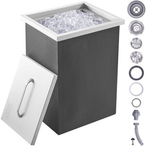 VEVOR Drop in Ice Chest, 14"L x 12"W x 18"H Stainless Steel Ice Cooler, Commercial Ice Bin with Cover, 40 qt Outdoor Kitchen Ice Bar, Drain-pipe and Drain Plug Included, for Cold Wine Beer VEVOR Drop in Ice Chest, 14"L x 12"W x 18"H Stainless Steel Ice Cooler, Commercial Ice Bin with Cover, 40 qt Outdoor Kitchen Ice Bar, Drain-pipe and Drain Plug Included, for Cold Wine Beer