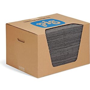 PIG New Absorbent Mat Pads – Universal – Absorbs Oils, Coolants, Solvents & Water, Pack of 100, 83.6 L Capacity, Keeps Floors Clean & Safe in Industrial Workspaces PIG New Absorbent Mat Pads – Universal – Absorbs Oils, Coolants, Solvents & Water, Pack of 100, 83.6 L Capacity, Keeps Floors Clean & Safe in Industrial Workspaces